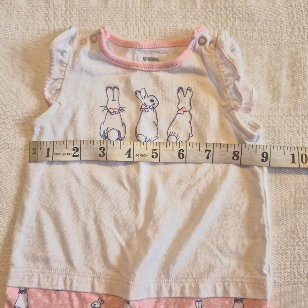 Gymboree girls 3-6 months Easter romper Peter Rabbit 1st Easter VGUC - Picture 5 of 10